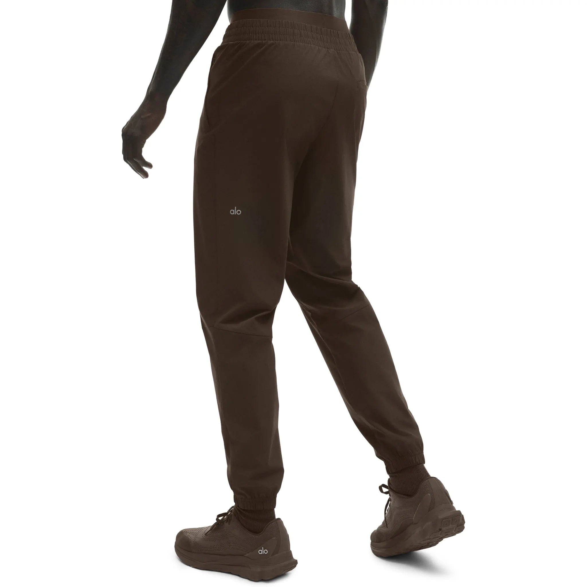Back View of Alo Yoga Repetition Espresso Pants